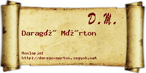 Daragó Márton névjegykártya